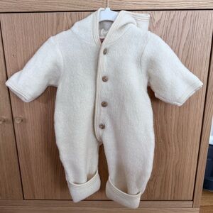 Engel Baby Merino Wool Fleece Suit Natural 50/56 0-3 months